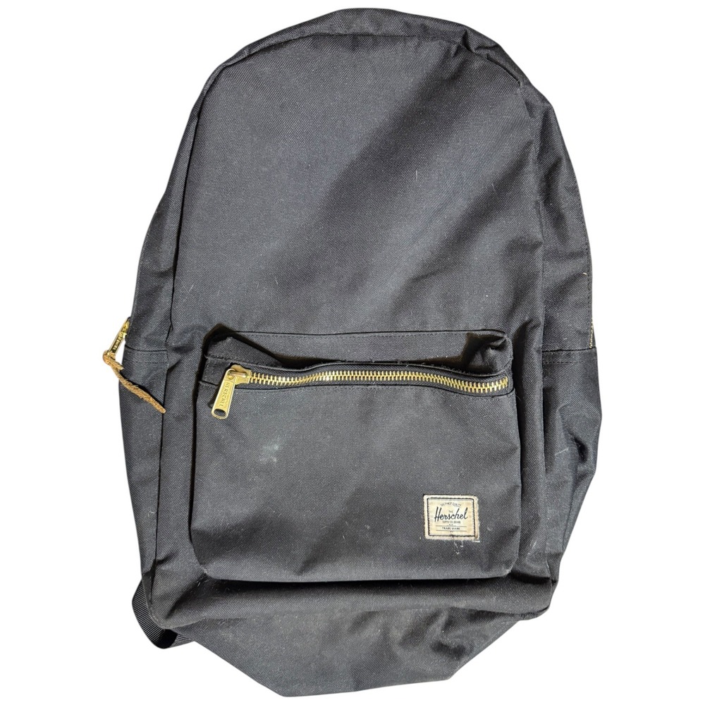 Herschelβ Supply Co. Backpack School Book Bag Black Gold Zipper Travel
